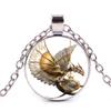 Women Fashion Fly Dragon Round Pendant Necklace Simple Sweater Chain for Perfect Gift