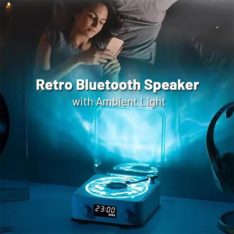 Small Retro White Noise Bluetooth Speaker Portable Vintage Sleep Aid Bluetooth Speaker Subwoofer With Rgb Light
