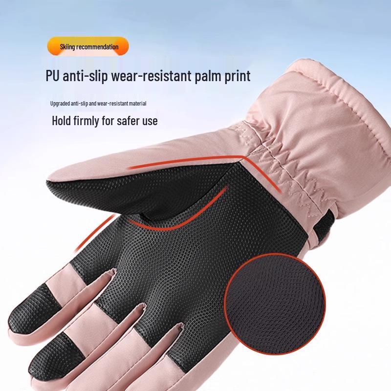 Unisex Winter Ski Gloves: Warm, Windproof, Water-Repellent with Touchscreen Capability for Outdoor Sports and Riding