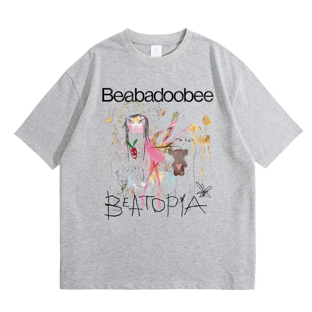 2025 Beabadoobee Beatopia Album Print T-shirt Women s Fashion Oversized Streetwear Summer Casual Pure Cotton Short Sleeve S