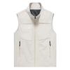 2026 Spring Men Casual Breathable Vest Men's Open Cardigan Man Stand Collar Fishing Sports Waistcoats Male Workwear Vest