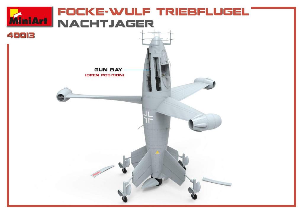 MiniArt Scale German Air Force Triebflugel Night Fighter Plastic Model MA40013 1/35 Focke-Wulf