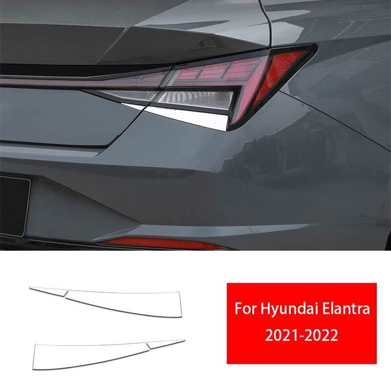 For Hyundai Elantra 2021-2022 Chrome Style Rear Tail Light Lamp Strip Trim 4pcs