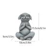 New Garden Ornaments Meditate Dog Buddha Meditation Dog Statue Yoga Dog Prayer Zen Buddha Statue Dog