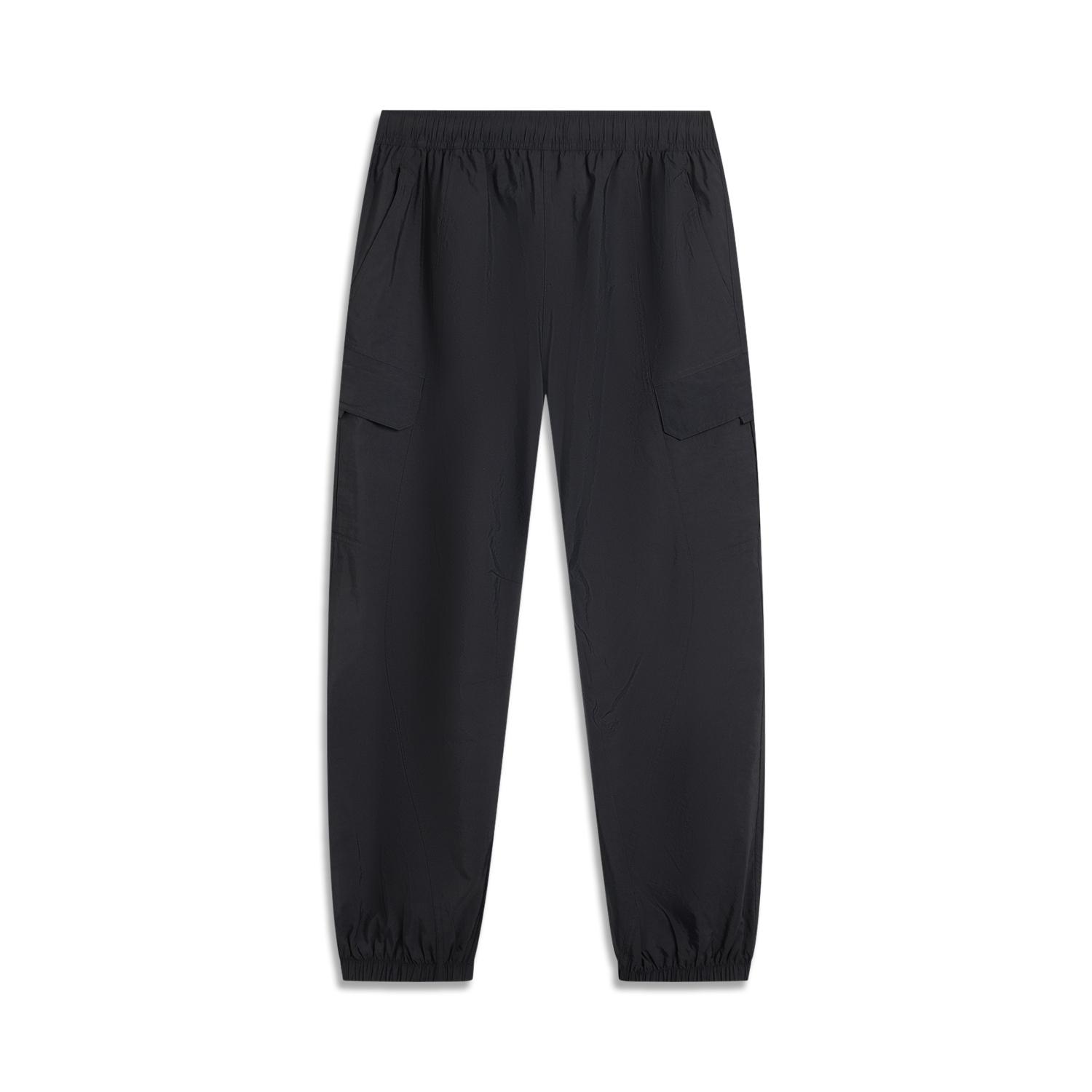 

Li-Ning Удобные брюки свободного кроя однотонные повседневные мужские брюки черные AYKV713-1 XXL