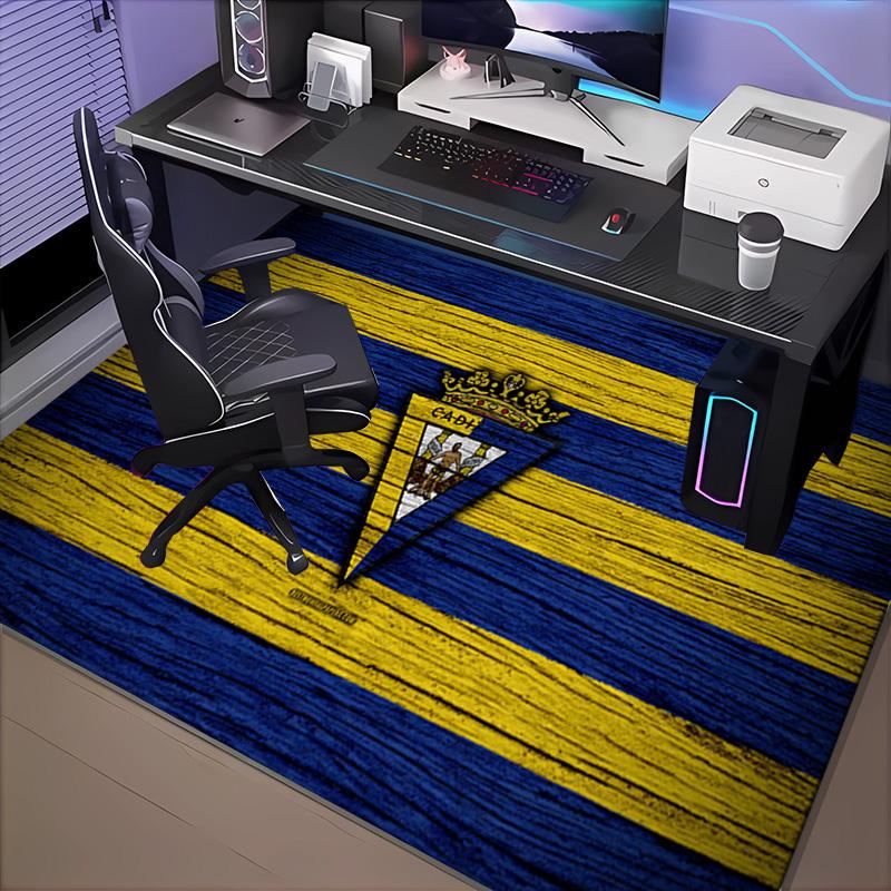 1PC Cadiz Cf Badge Design Floor Mat for Living Room, Game Rooms, Office, Bedroom, Office Floor Mat Playful Design, Christmas fan gifts