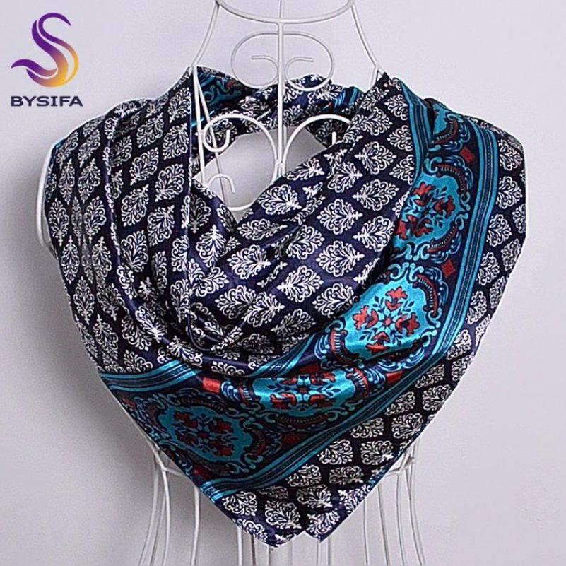 Black Gold Silk Scarves Bufandas Female Scarfs Shawl Fashion Elegant Satin Square Scarves Fall Winter Brand Silk Scarf Hijab