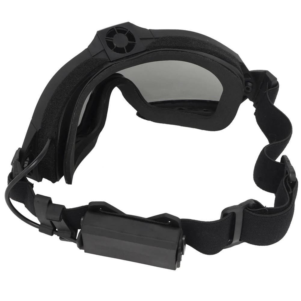Outdoor Sports Glasses with Micro Fan Airsoft Paintball Goggles Scratch-resistant Eye Protection Safety Eyewear for Hunting