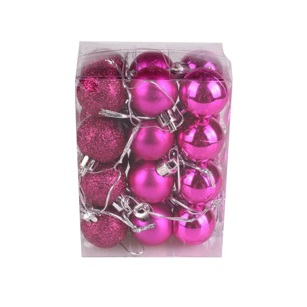 24X Store Julepynt Kuler Tre Julekuler Fest Bryllup Ornament 3cm