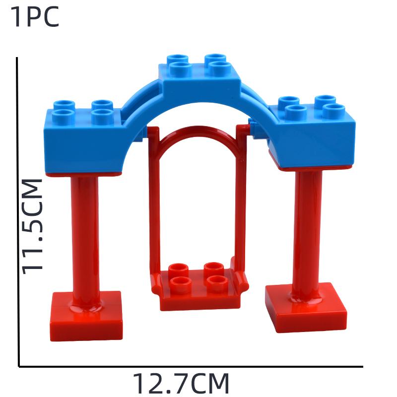 Große Bausteine Haus Zubehörteile Dach Fenster Wand Bauen Zusammenbauen Steine Lernspielzeug Für Kinder Geschenk