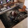American Football Theme Soft Crystal Velvet Rug Custom Name & Text Print Non Slip Floor Rug for Bedroom Living Room