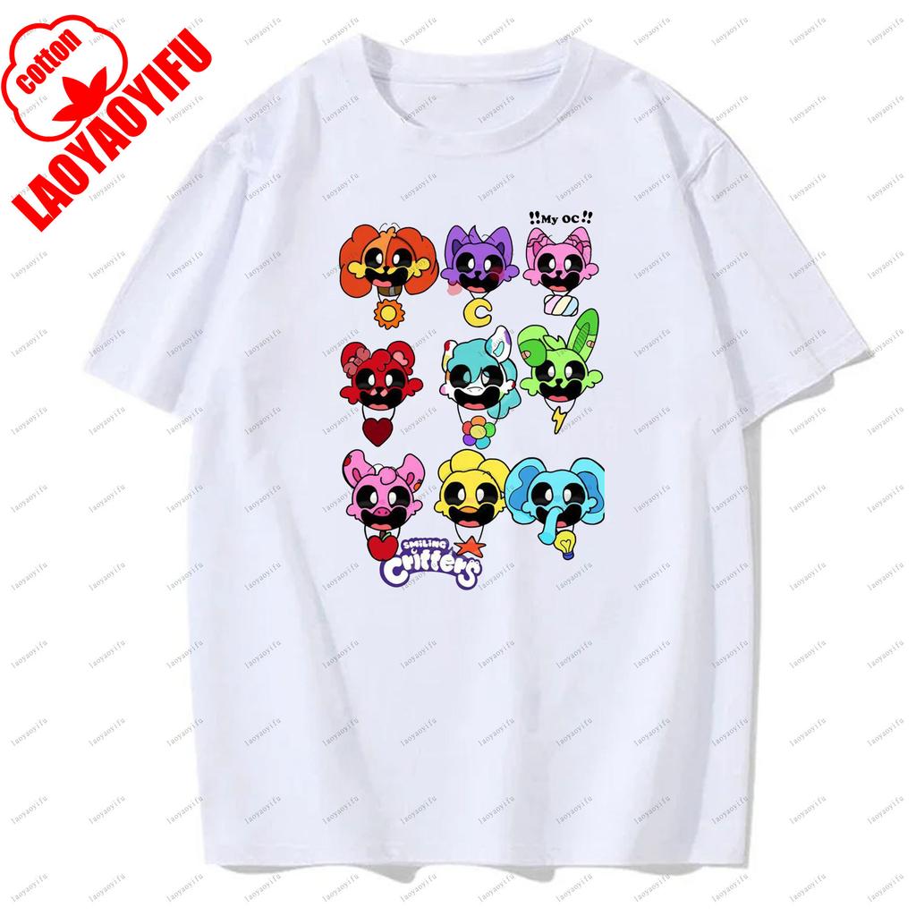 Trička Smiling Critters Prodyšná Camisetas Harajuku Topy Pánské Tričko Ležérní pro Každodenní Nošení a Neformální Vycházky