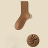 Men in Autumn and Winter with Velvet and Thick Warm Wool Ring Cotton Sweat Absorber Home Sleep Tube Socks