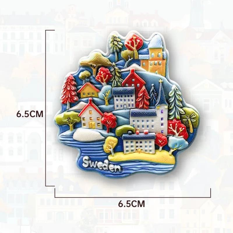 

Sweden Fridge Stickers Fairy Tale Souvenirs Home Decoration Wedding Gifts Message Board magnetic Stickers