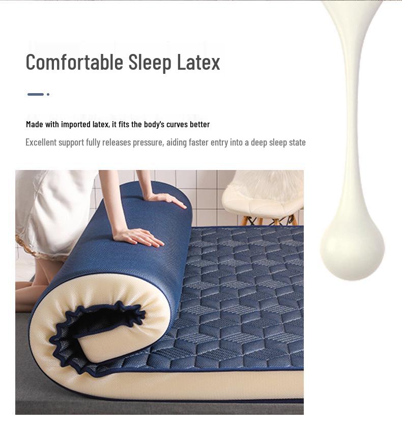 Thick Soft Natural Latex Memory Foam Mattress Pad for Hotel Use
