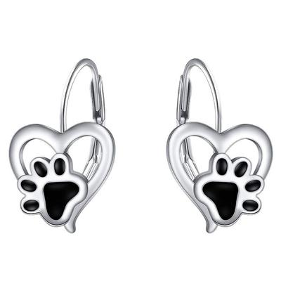 Love Cat Claw Earrings Female, Dripping Oil Cute Sweet Earrings, Daily Matching Exquisite Jewelry