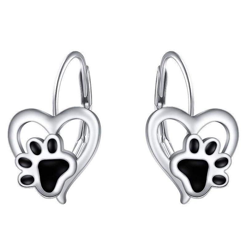 Love Cat Claw Earrings Female, Dripping Oil Cute Sweet Earrings, Daily Matching Exquisite Jewelry