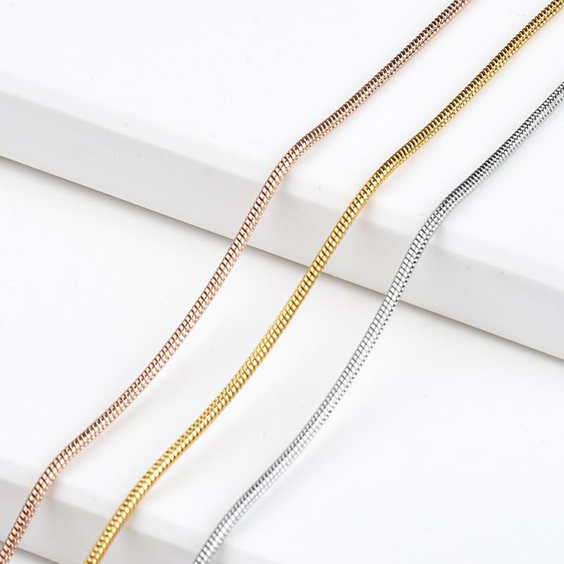 0.9/1.2/1.5/2.0Mm Stainless Steel Necklace For Men Hip Hop Titanium Steel Square Snake Chain Necklace Jewelry Accessories