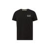 EA7 Logo Round Neck Short Sleeve T-Shirt Men Tops Black 3KPT25-PJ3NZ-1200