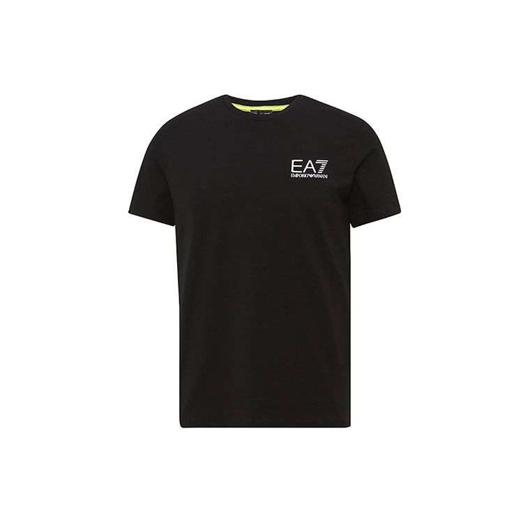 Emporio Armani EA7 Logo Ronde Hals Korte Mouw T-shirt Heren tops Zwart 3KPT25-PJ3NZ-1200 S