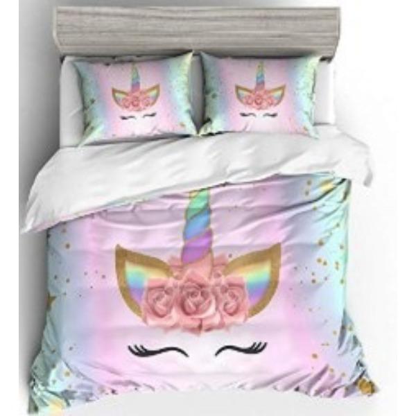 Bettwäsche-Set, Einhorn-Serie Größe Dreiteiliger Bettbezug