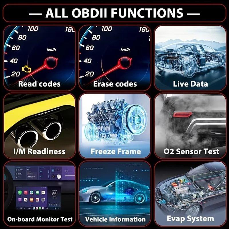 Scanner OBD2 Versatile V539 Alimentato via USB Strumento di Diagnosi Automobilistica Test OBD II Completo con Flusso Dati in Tempo Reale