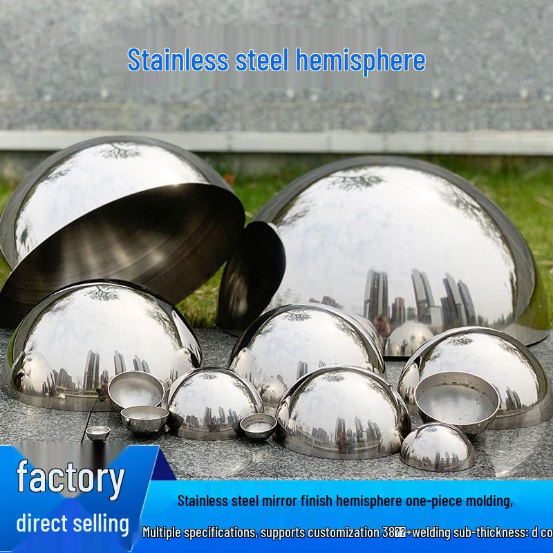 Stainless Steel Decorative Hollow Mirror Hemisphere Wall Ornament