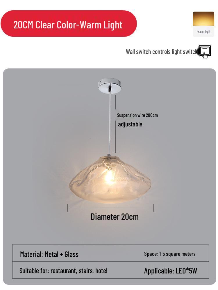 Designer Glass Cloud Staircase Pendant Light for Loft or Villa Living & Dining Rooms