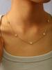 Ins Style Mode Leicht Einfach Luxuriös Elegant Zart Edelstahl 18K Vergoldet Zirkon Gänseblümchen Blume Halskette Damen