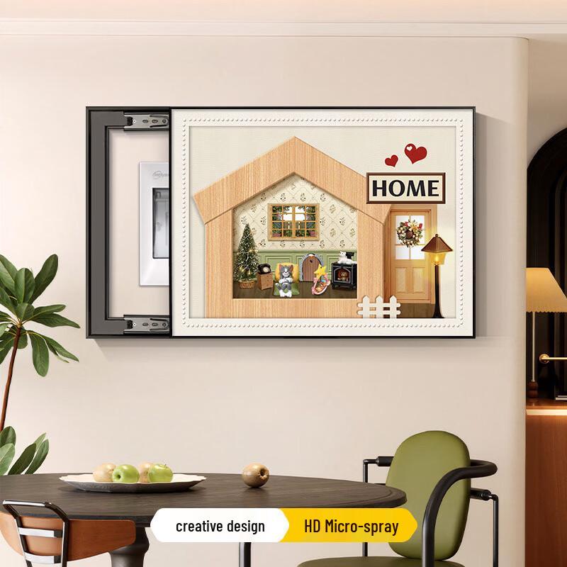 Vintage Cozy Hut Electrical Box Cover Art