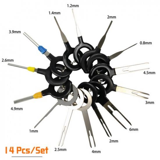 52pcs Terminal Removal Tool Electrical Wire Plug Connector Pin Extractor Kit Car