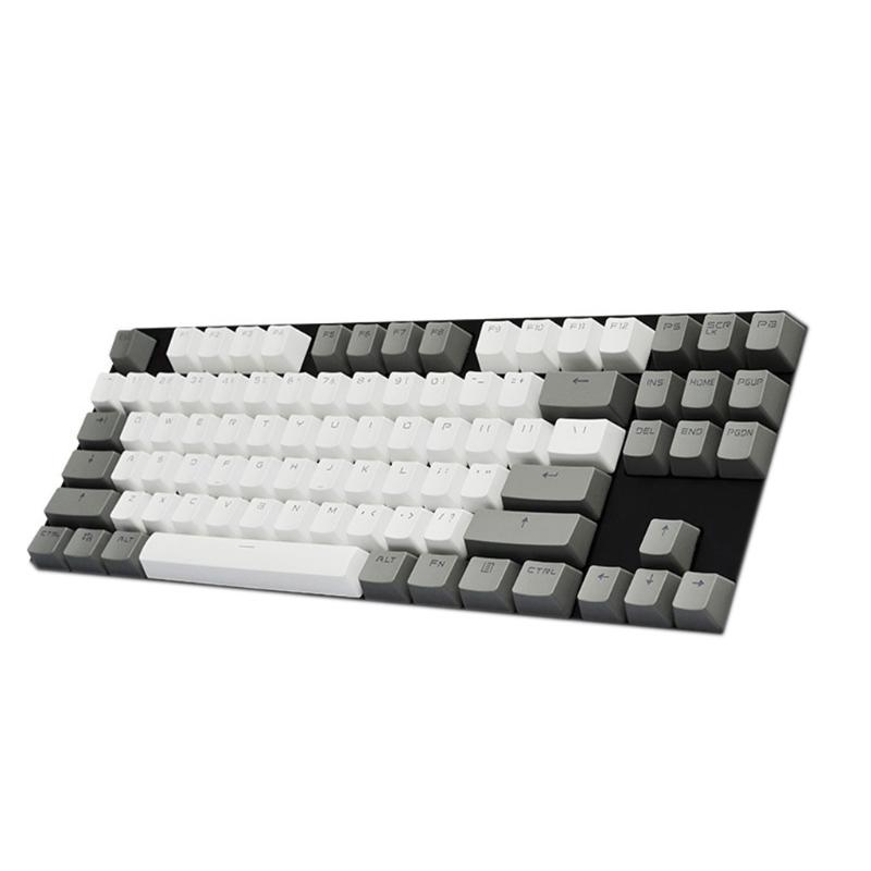 Mechanical Keyboard ABS Cover 87 Shaft Keys Mixed Color Light Colorful LED Effect Water Proof Electronic Gaming Keyboard