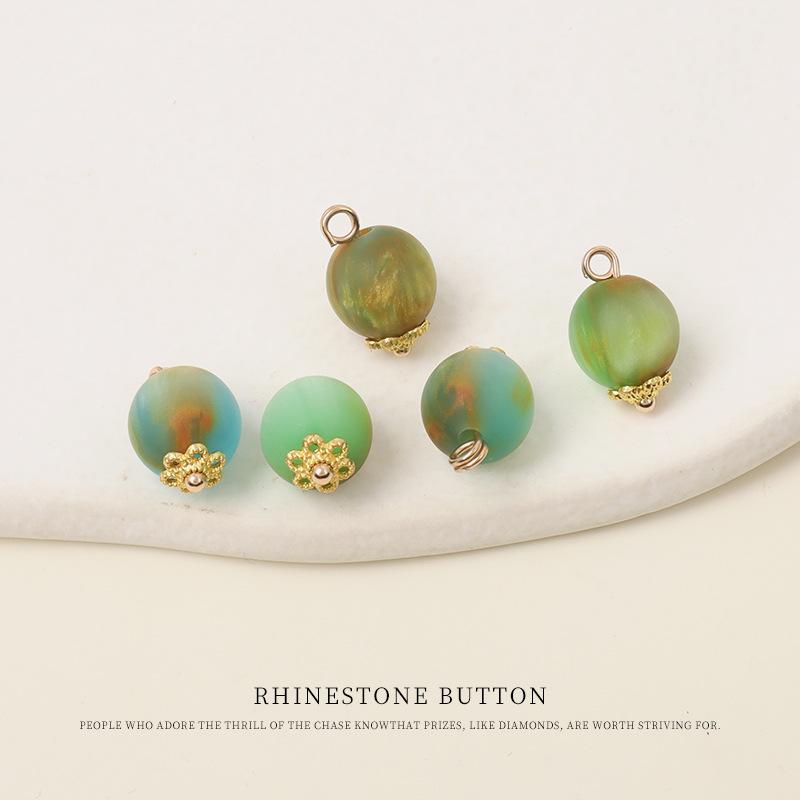 5pcs Flower Tray Gradually Change Color Buttons Chinese Style Tang Style Cheongsam Hanfu Button Shirt Cardigan Sweater Round Bead Buttons