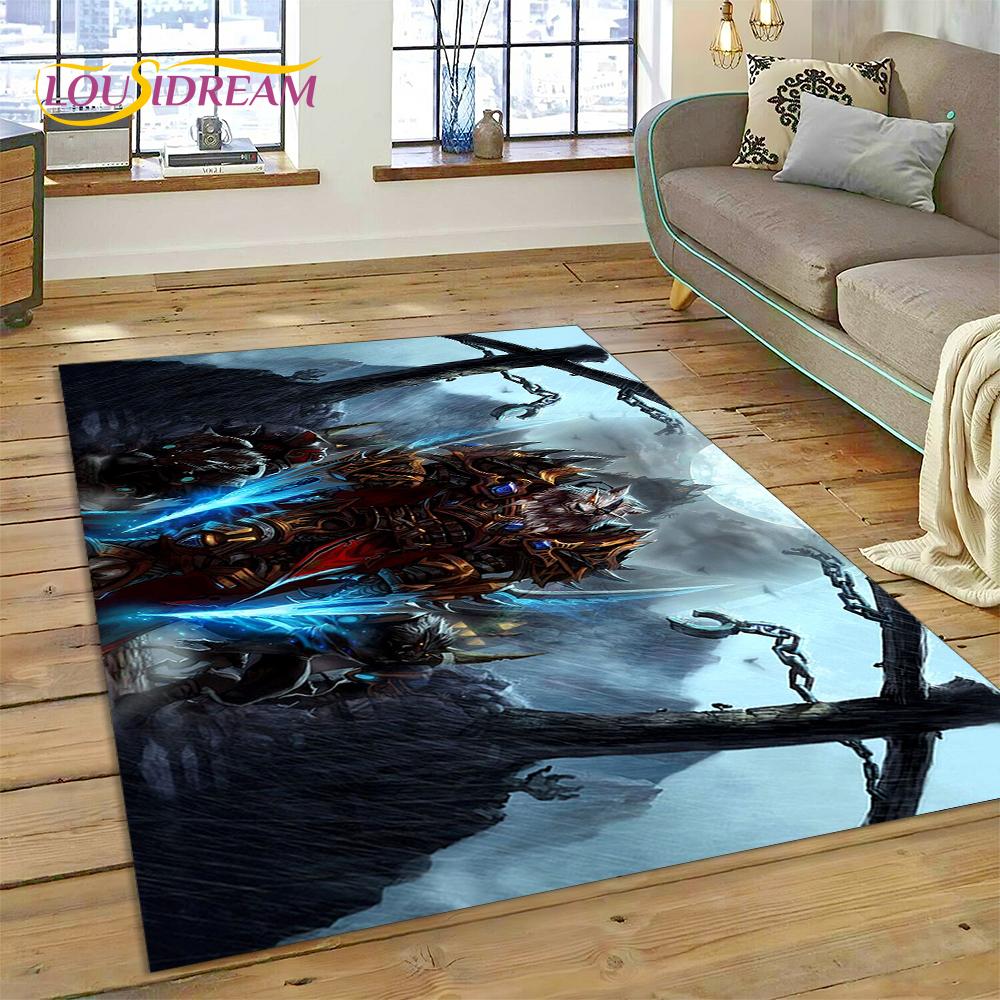 WOW, World of Warcraft  Demon Hunter, Lich King Game Rug Carpet for Living Room Bedroom Home Decor,Non-slip Decoration for Sofa