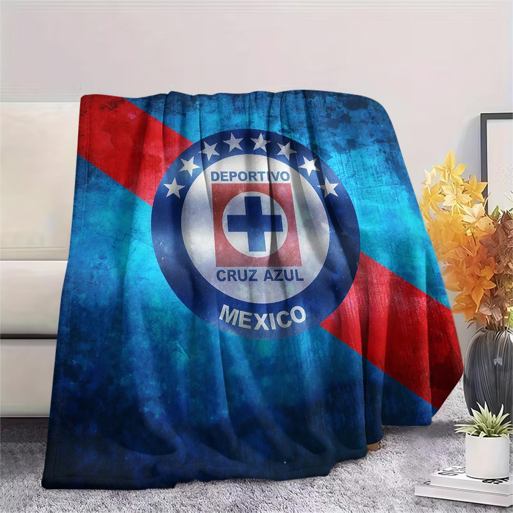 Cruz Azul Flannel Blanket, High quality Comfortable for All Seasons, Home Decor, Warmth and Comfort
