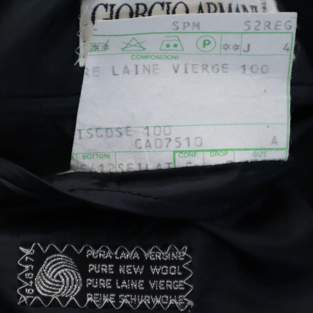 GIORGIO ARMANI 90s Made in Italy Old Striped Pattern suit Setup 52 Navy Men's Used