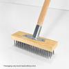 Stalen Draad Bezemkop Veegborstel Heavy Duty Buiten Tuinborstel Staalvezels voor Dek Schrobben Terrasbestrating Terrassen
