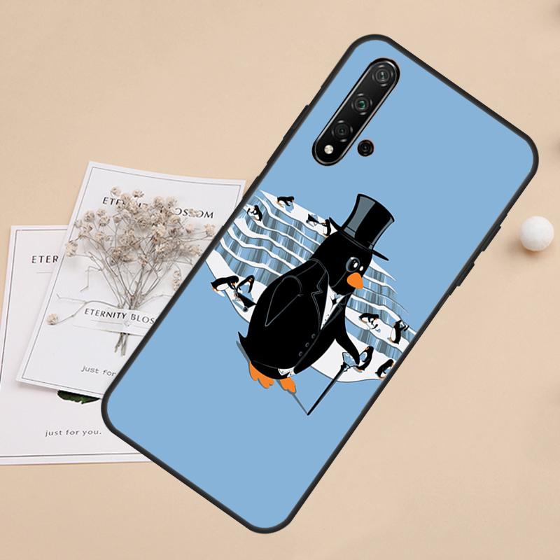 Cute Penguin For Huawei Nova 8i 7i 11i 12i 12s 9 10 SE Y60 Y61 Y70 Y72 Y73 Y90 Y91 P20 P40 P30 Lite Case