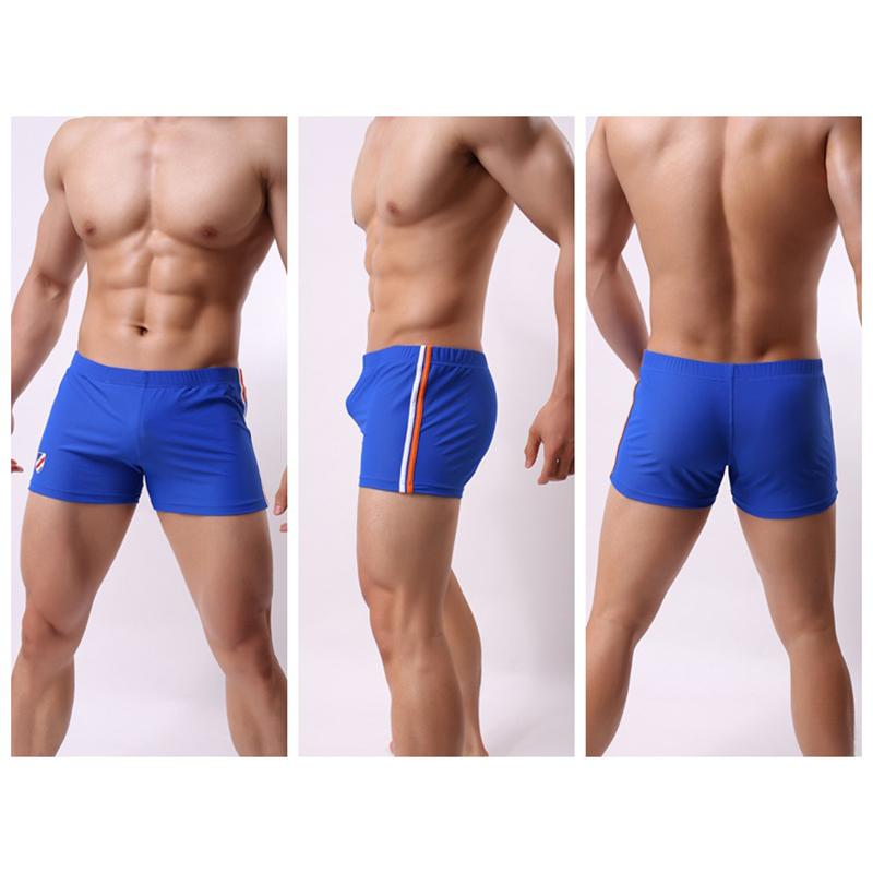 Herren Low-Rise Sportshorts Lässige Unifarbene Boxershorts Atmungsaktive Slim Fit Vier-Punkt-Shorts