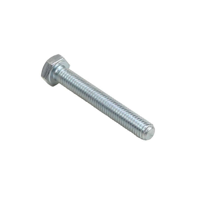 Hexagonal Head Screw, Full Thread, M8x55, Class 8.8, DIN933, White Galvanized