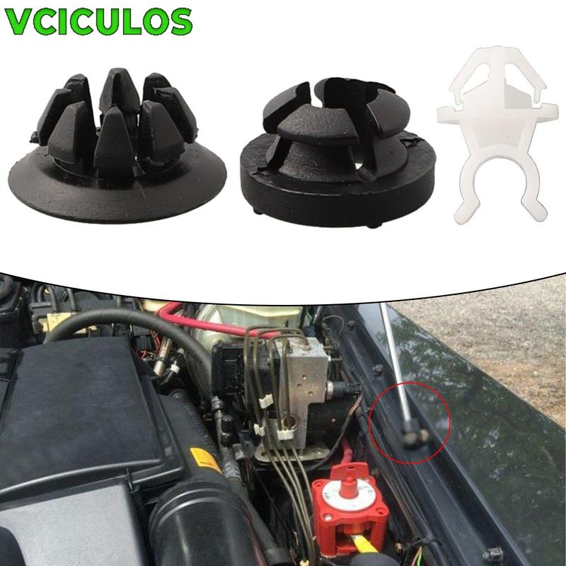 1Set Hood Support Rod Clips Black White For Accord Odyssey Prelude 91503-SS0-003 Car Interior Exterior Accessories Parts