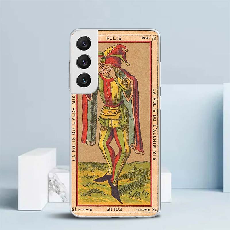 Tarot Cards Reading Art Soft Cover for Samsung Galaxy S25 Edge S26 S24 S23 Ultra Phone Case S22 S21 Plus S20 FE Print Pattern Sh