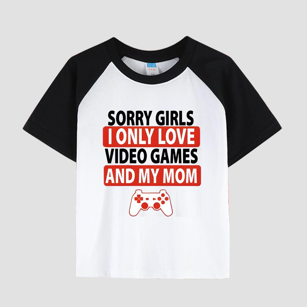 Kids' Printed T-Shirt with Round Neck, Cotton Fabric, Boy's Casual Fashion Short Sleeve Top for Summer