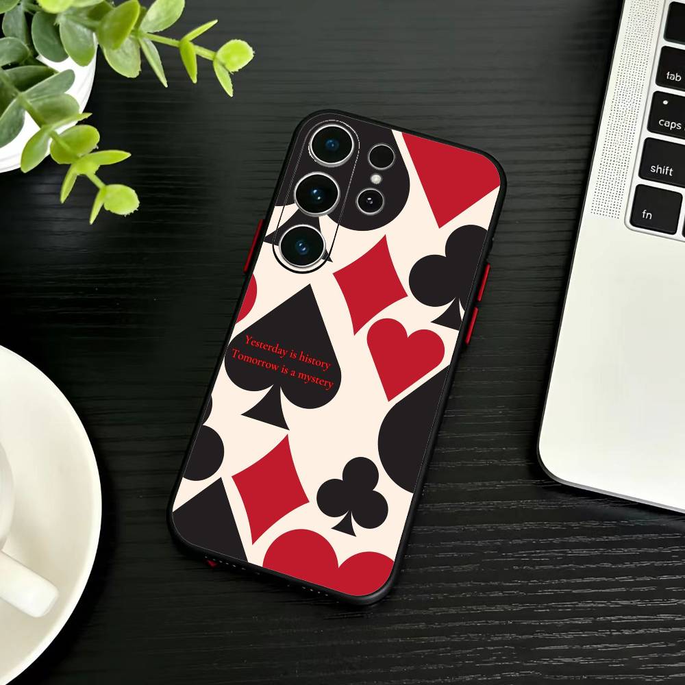 P-poker  Phone Case For Samsung S26,S25,S24,S23,S22,S21,S20,Ultra,Plus,FE Black Soft Cover