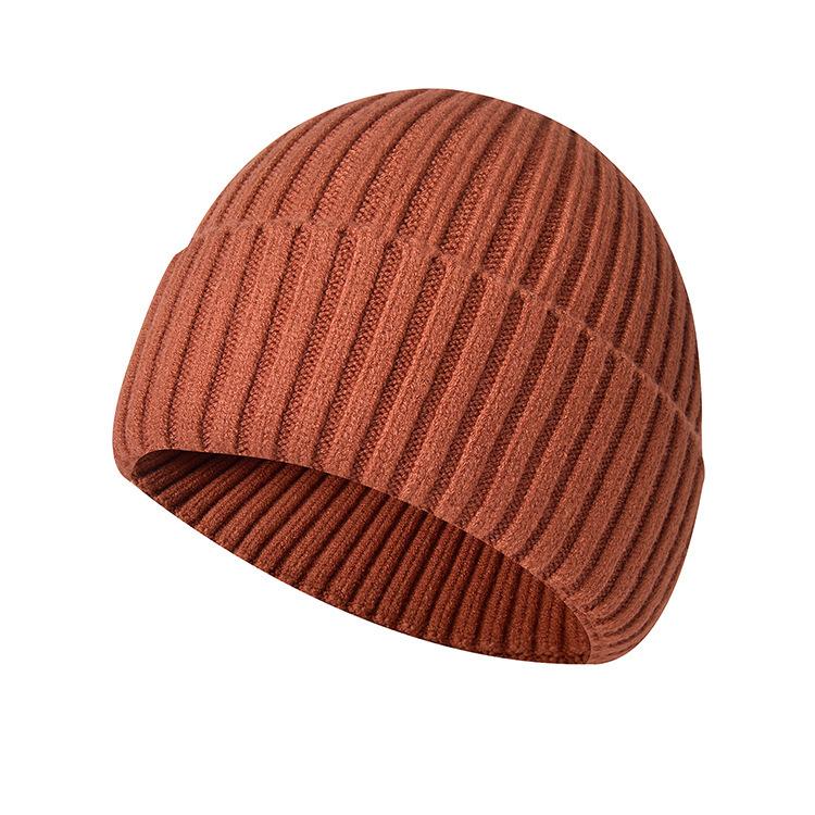 Stock Ready Acrylic Knitted Beanie Image Style Hip Hop Round Top Winter Warm Outdoor Hat for Men Women