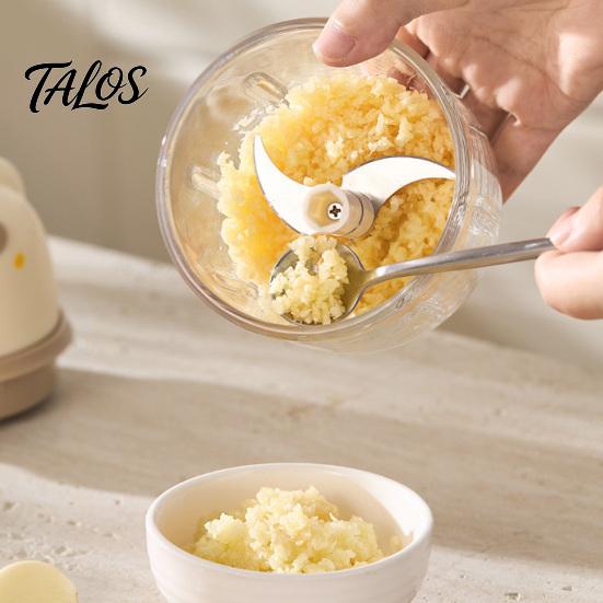 Wireless Kitchen Tool Electric Garlic Masher, Portable Food Chopper with Stainless Steel Blades, Rechargeable Mini Vegetable Crusher for Cooking