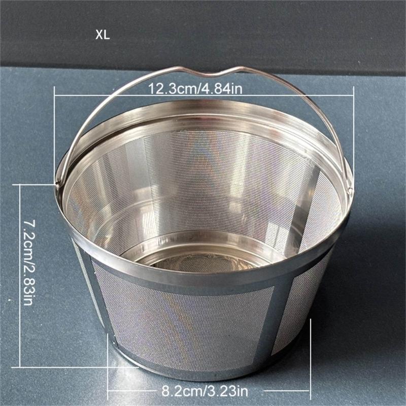 Generic Coffee Filter Basket Nonrust Steel Fine Meshes Screen Durable Construction Suitable with Most Brewer