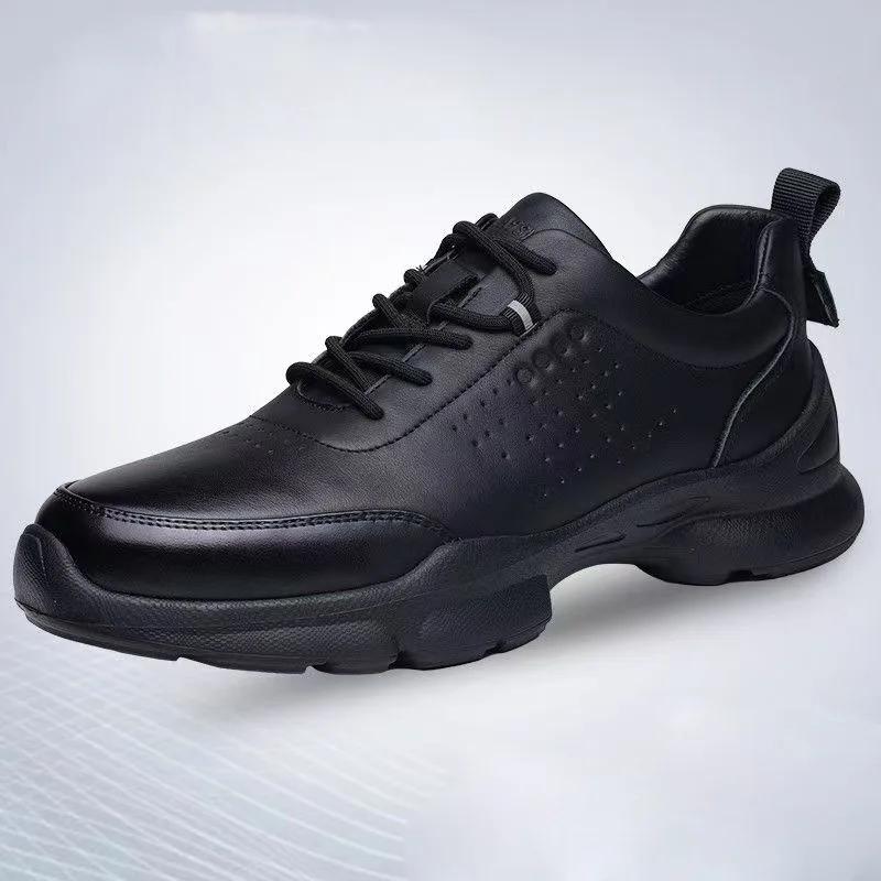 

Fashion 2025 Casual Men s Shoes Comfortable Breathable Walking Shoes Soft Soles Soft Surfaces Official Solid Color Men s Shoes 39 чёрный