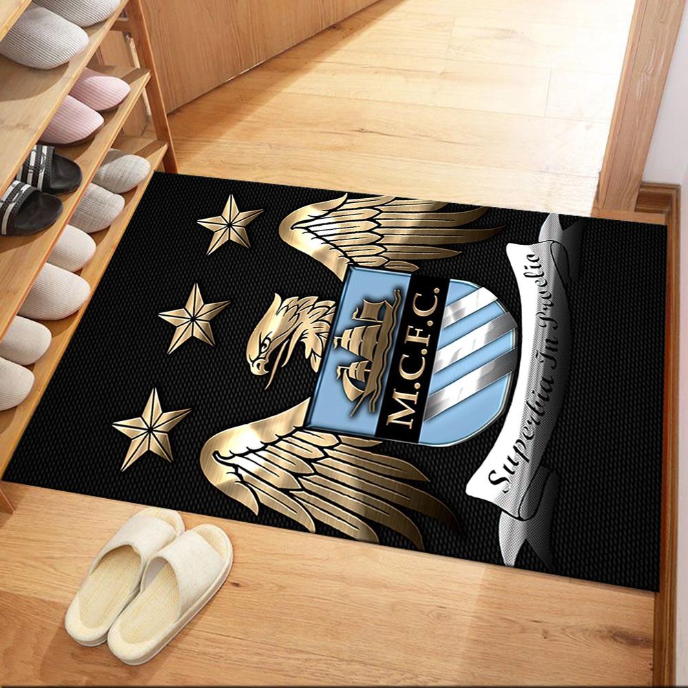 Manchester City Floor Mat Design For Living Rooms Entryway Dining Room Hallway Antislip Carpet Decorate Offices Perfect Birthdaychristmas Gift Idea