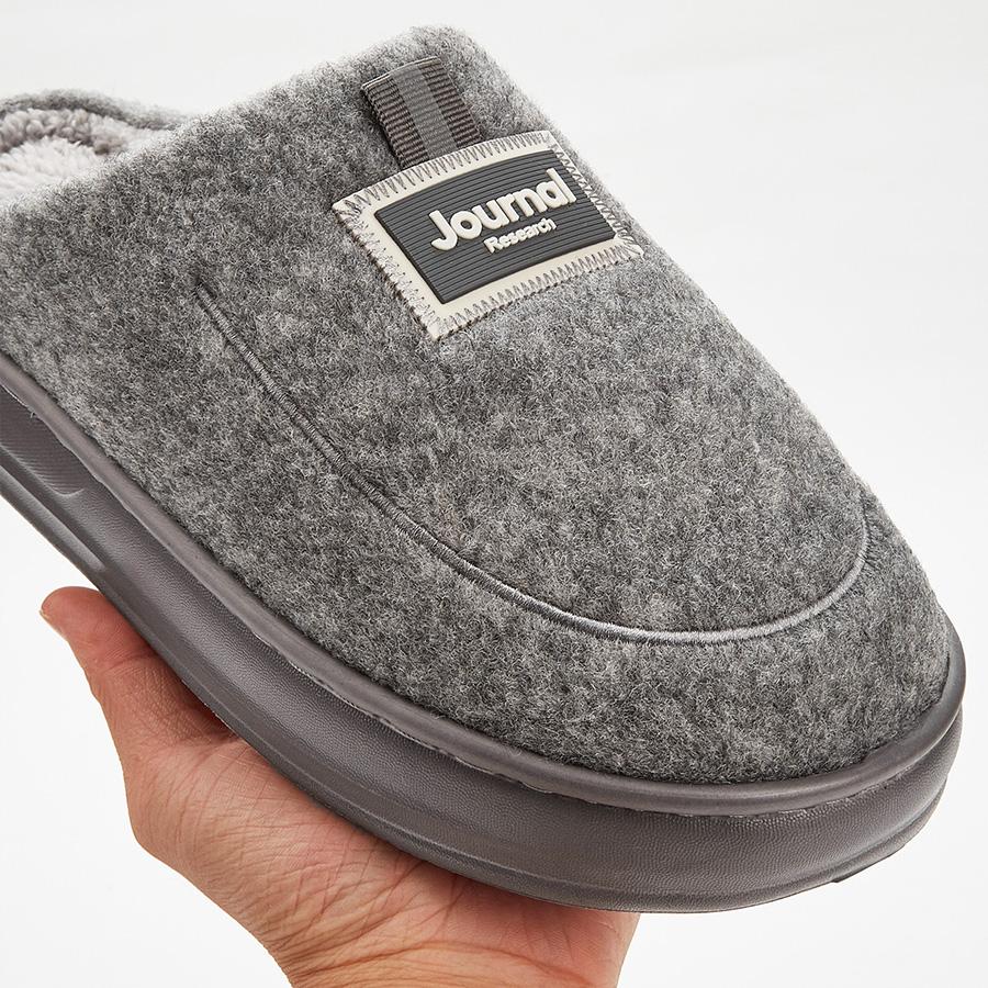 Men's Warm Plus Size Home Slippers Non-slip Couple Plush Cotton Slippers, Memory Foam Soft Sole Indoor and Outdoor Dual-use Home Shoes